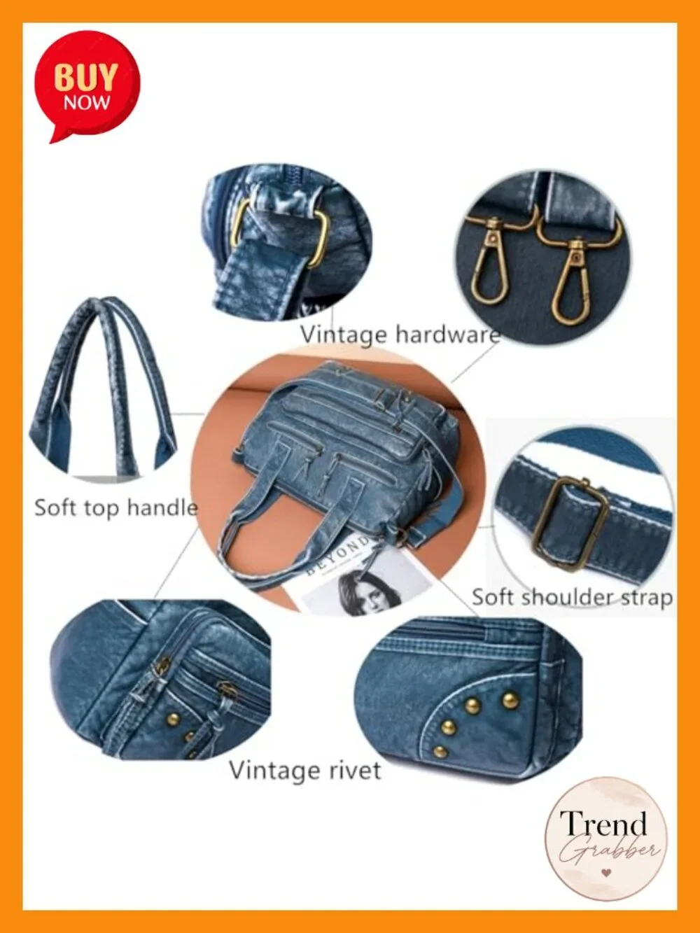 Women's Hobo Satchel Handbag Faux Leather Vegan Purse Tote Shoulder Bag